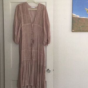 Long Bohemian mauve dress